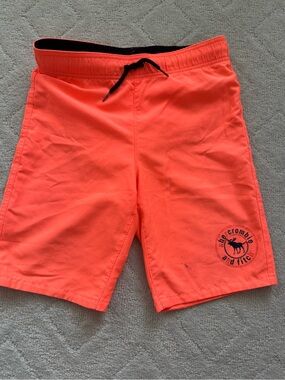 Abercrombie Kids/ Boys Neon Coral Swim Shorts/M/ 12/used